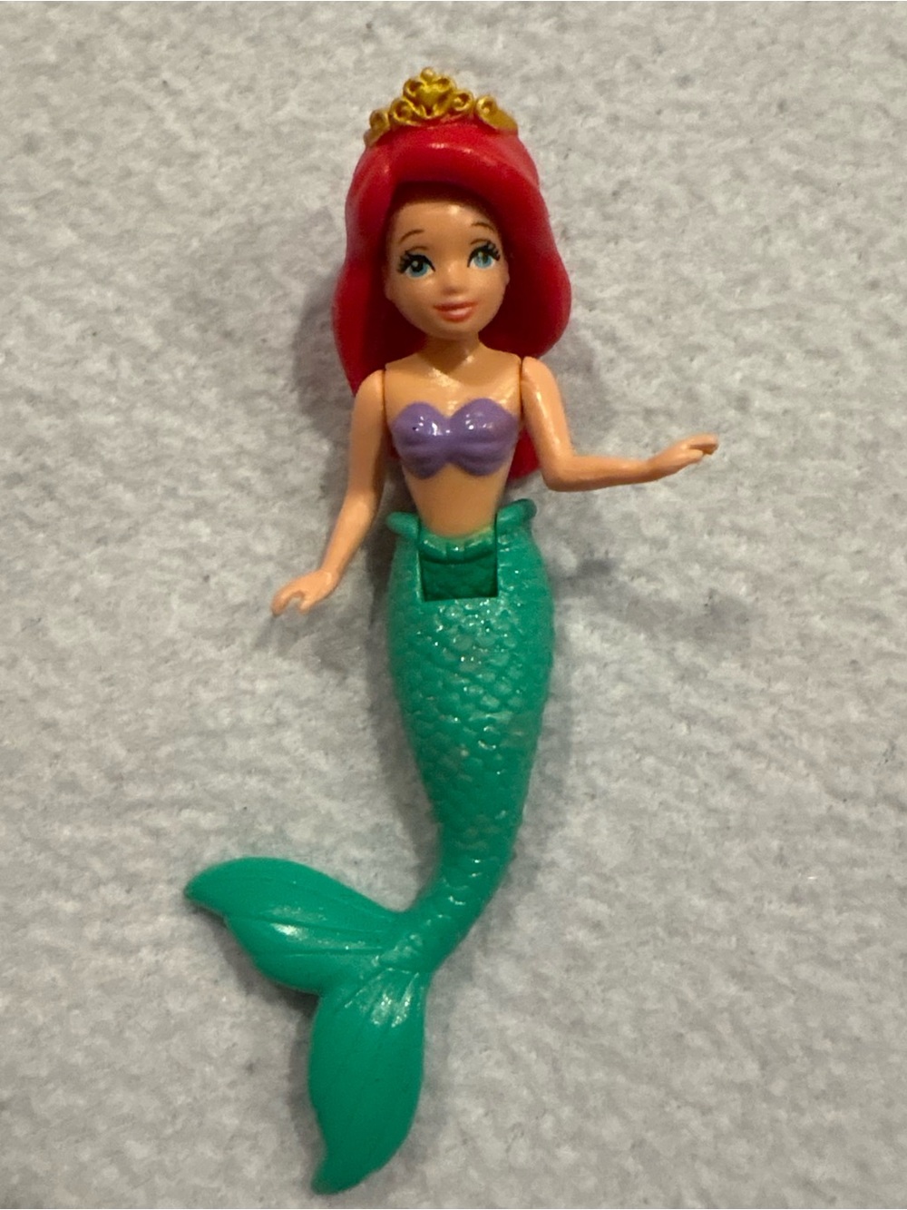 Disney Princess Polly Pocket Little Mermaid Ariel Doll Action Figure Crown 4.25"
